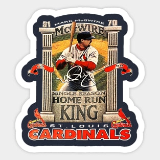 Mark McGwire - Home Run King - Cardinals Baseball Sticker